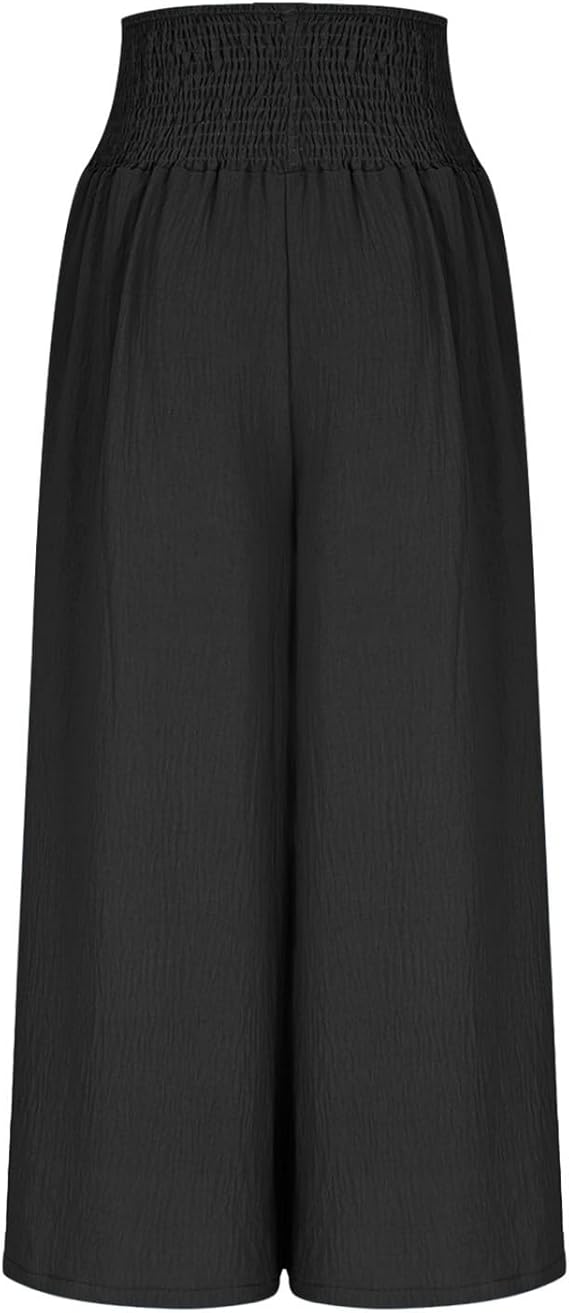 Margot Biarritz - Pantalon large femme taille smockée