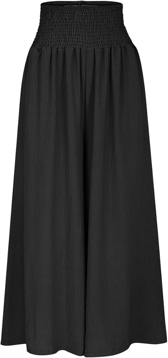 Margot Biarritz - Pantalon large femme taille smockée