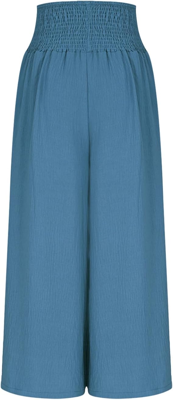 Margot Biarritz - Pantalon large femme taille smockée