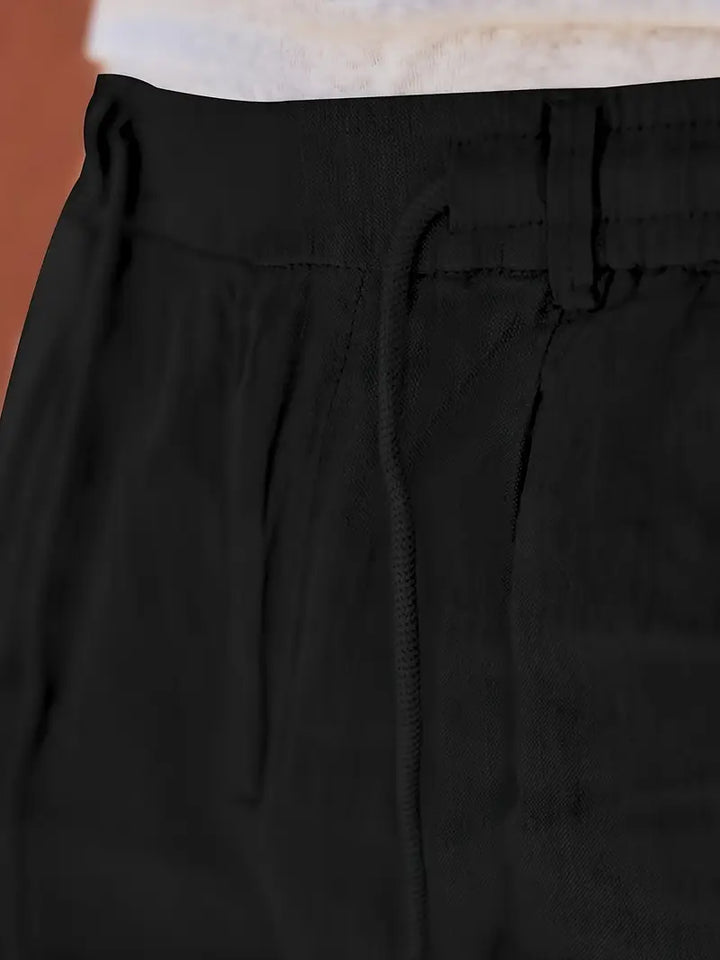 Margot Biarritz - Pantalons larges en lin avec cordon