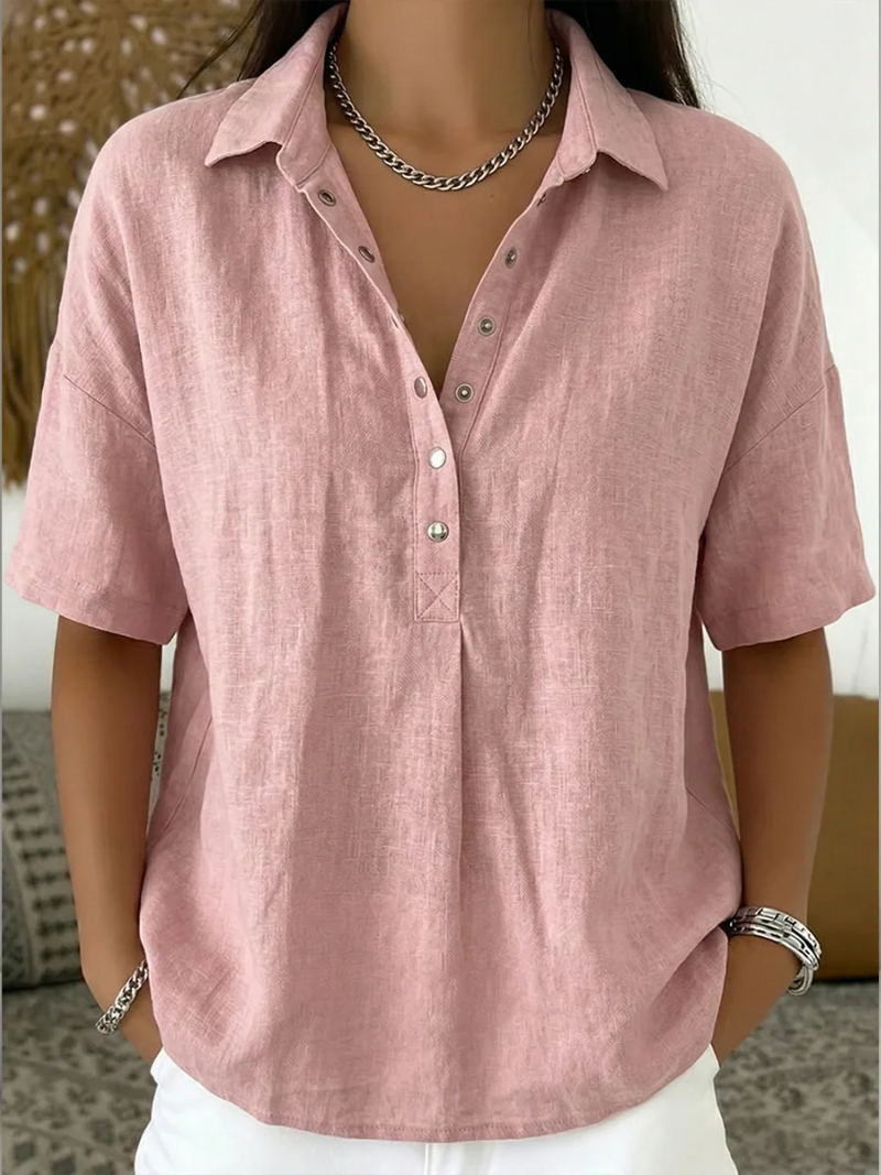 Margot Biarritz - Blouse avec col et détails boutonnés Willow