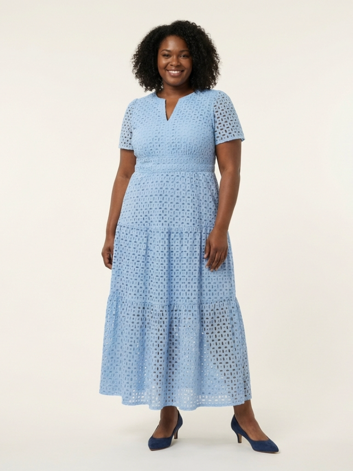 Margot Biarritz - Robe midi à manches courtes Brielle