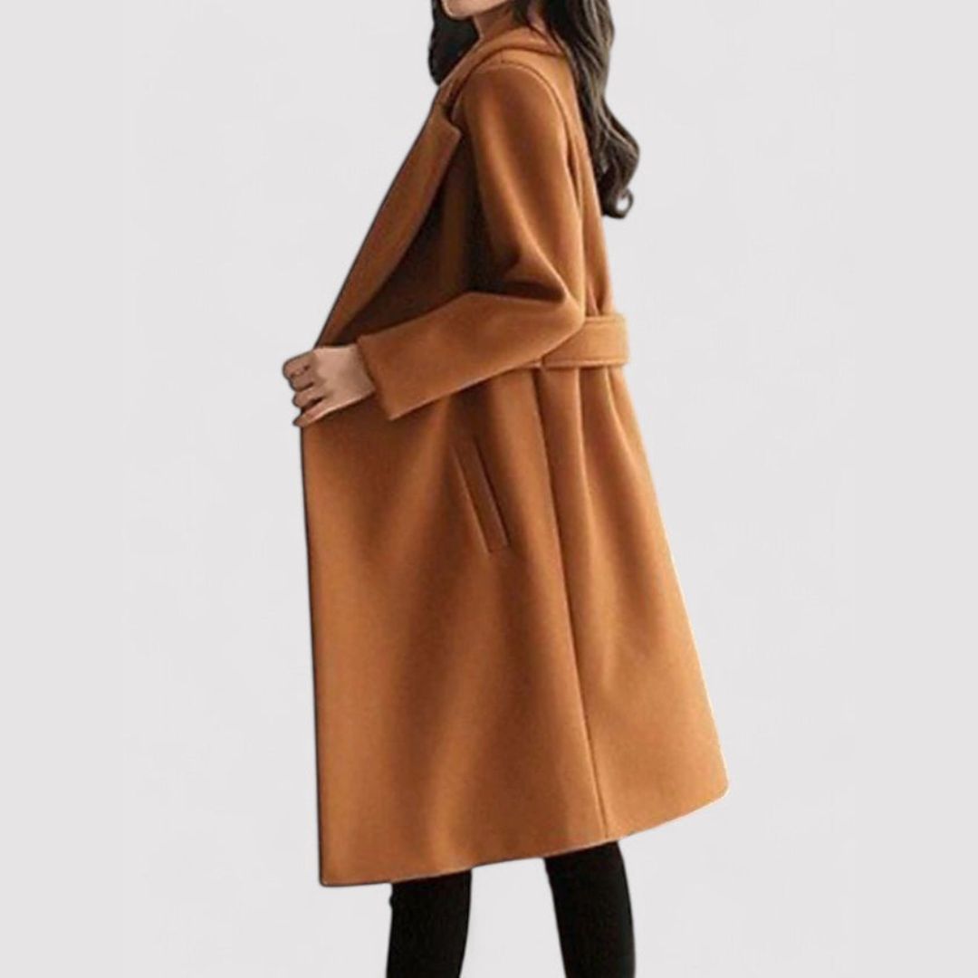 Margot Biarritz - Manteau d'hiver ceinturé en laine
