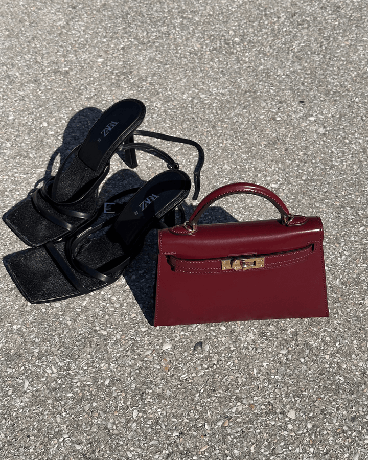 Margot Biarritz - Mini sac en cuir bordeaux élégant