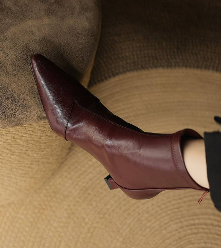 Margot Biarritz - Bottines en cuir à talon élégant