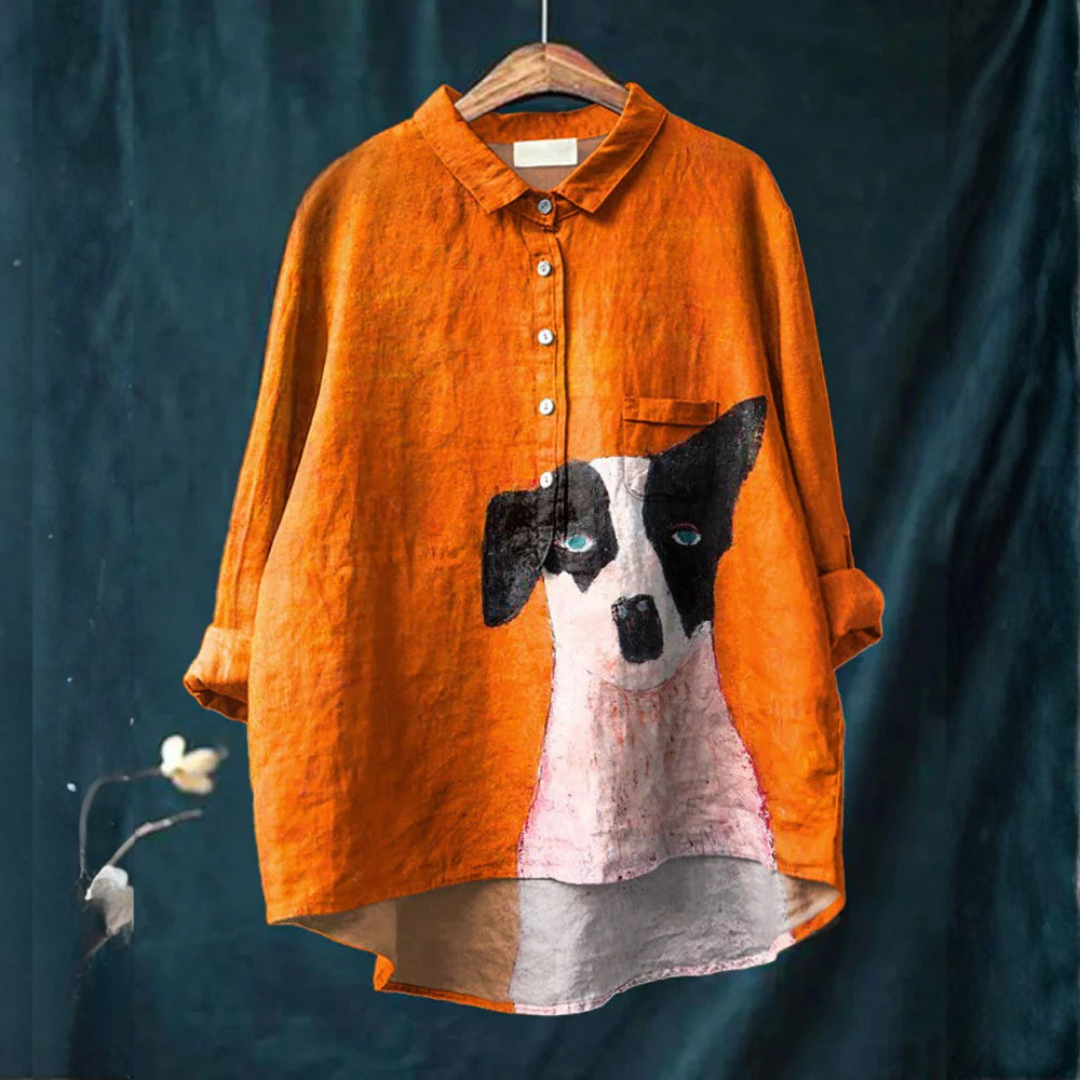 Margot Biarritz - Chemise Élégante à Motif Gabrielle
