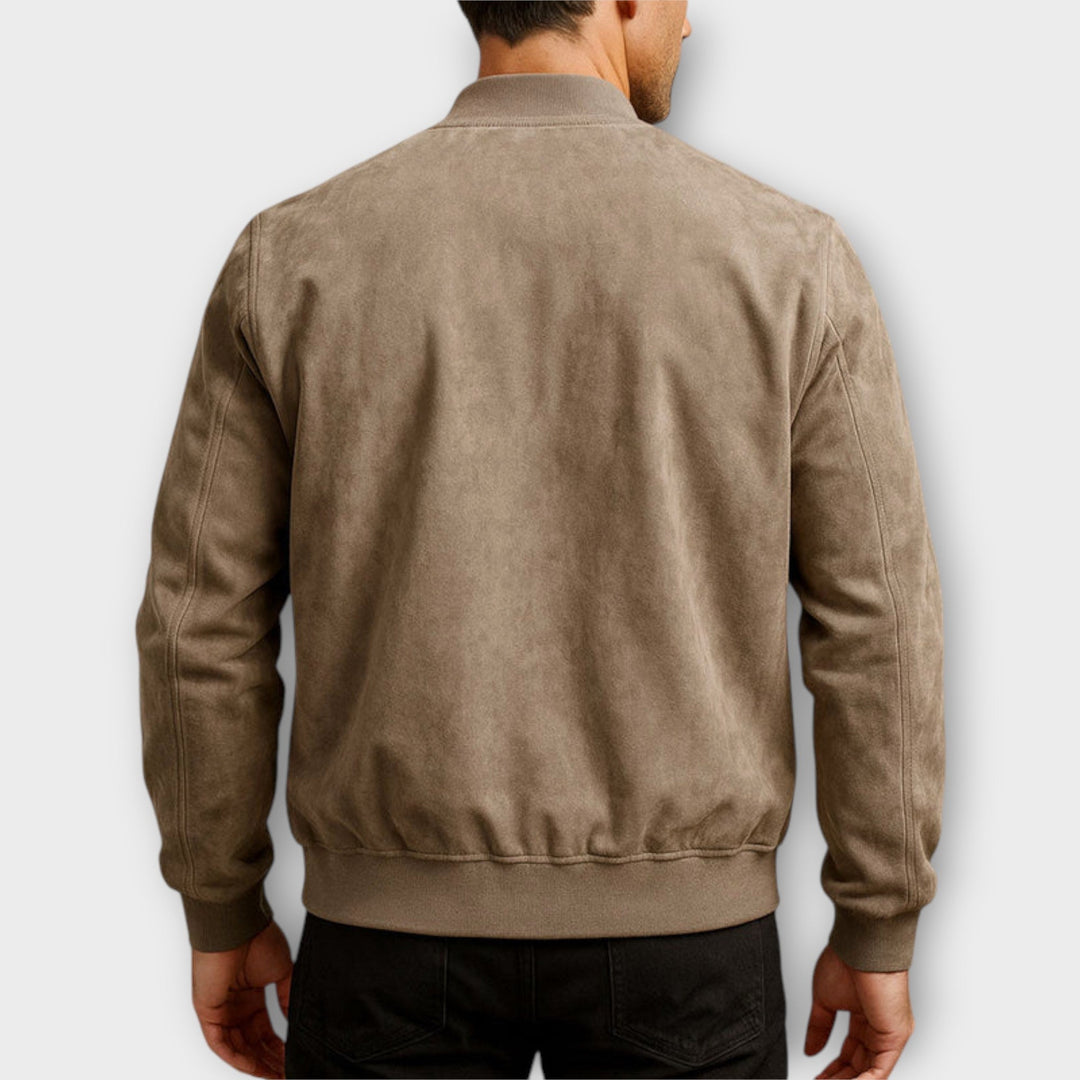 Margot Biarritz - Veste bomber en cuir suédé pour homme