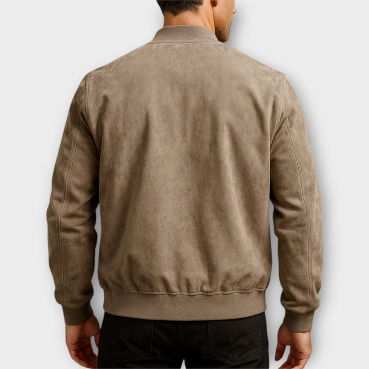 Margot Biarritz - Veste bomber en cuir suédé pour homme