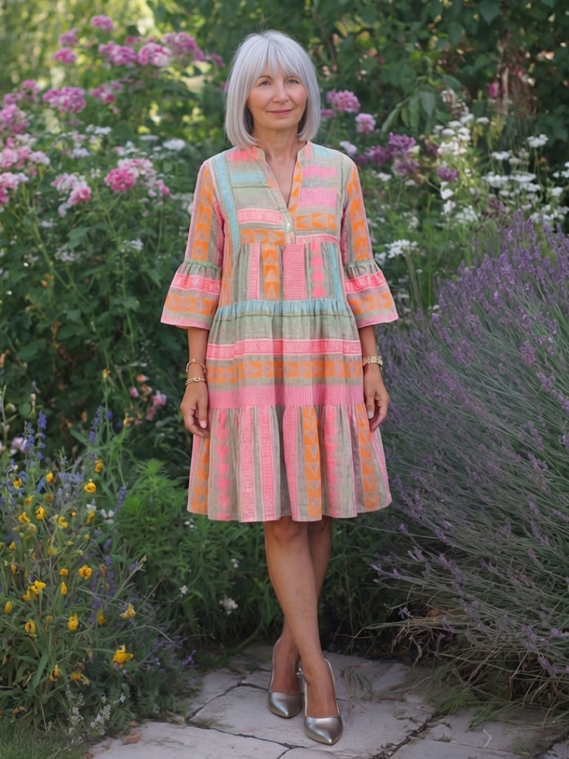 Margot Biarritz - Robe à Imprimé Géométrique Maelle