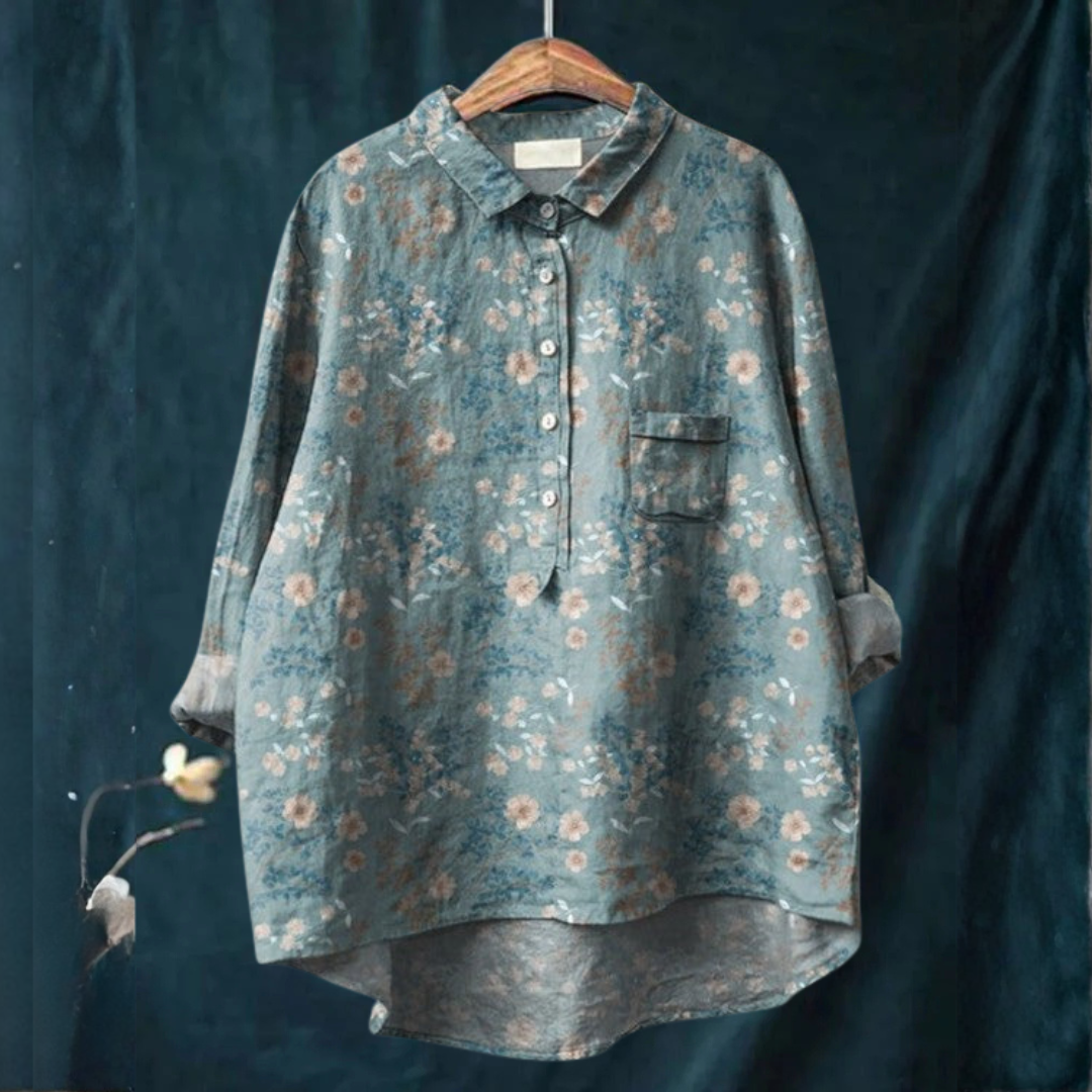 Margot Biarritz - Chemise Élégante à Motif Thaïs