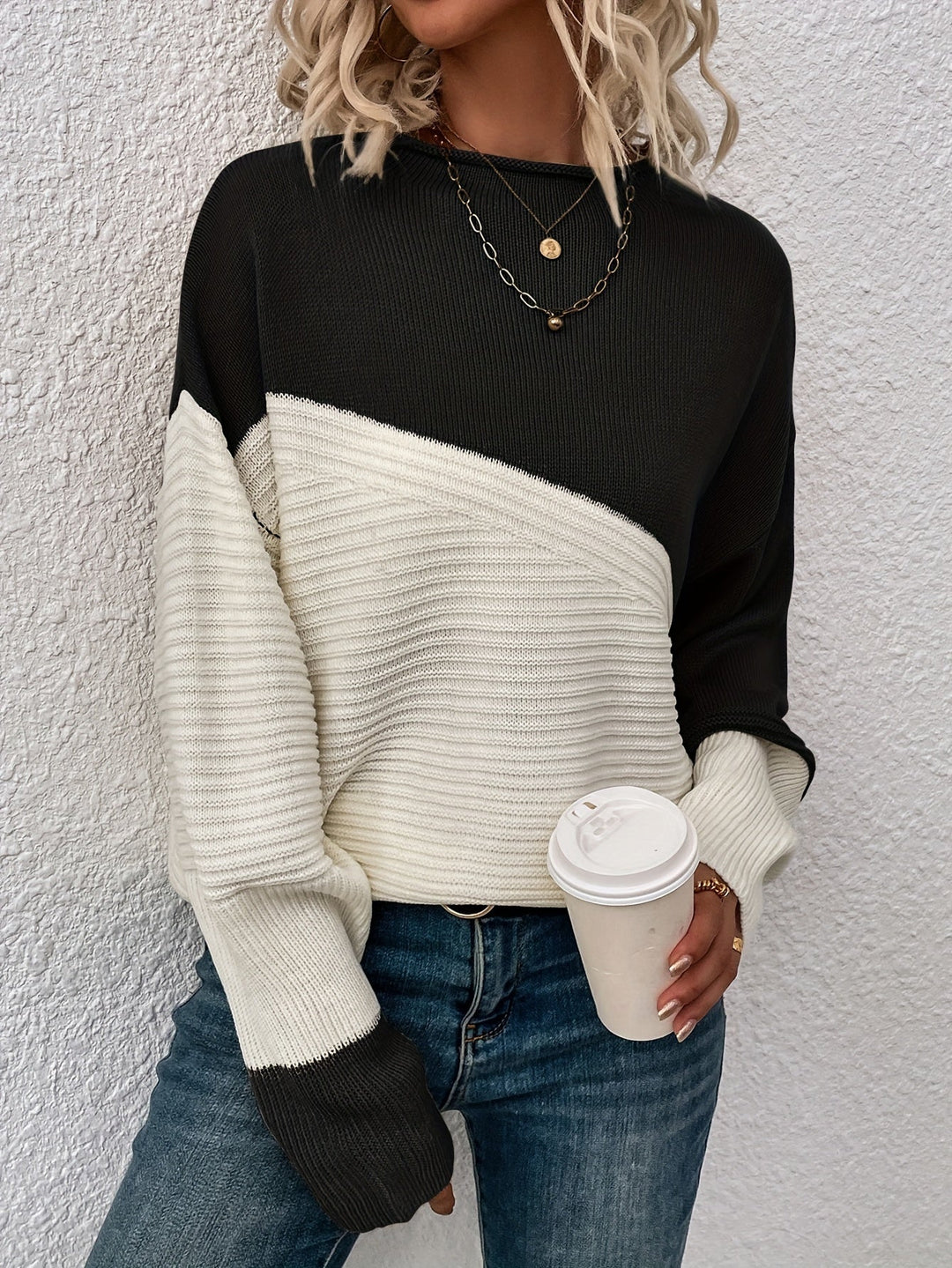 Margot Biarritz - Pull Chic en Blocs de Couleur