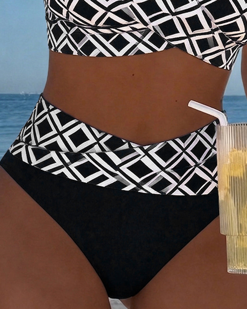 Margot Biarritz - Bikini Imprimé Taille Haute