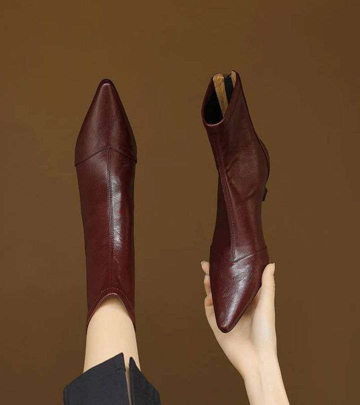 Margot Biarritz - Bottines en cuir à talon élégant