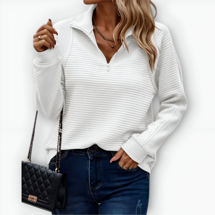 Margot Biarritz - Pull élégant avec demi-fermeture