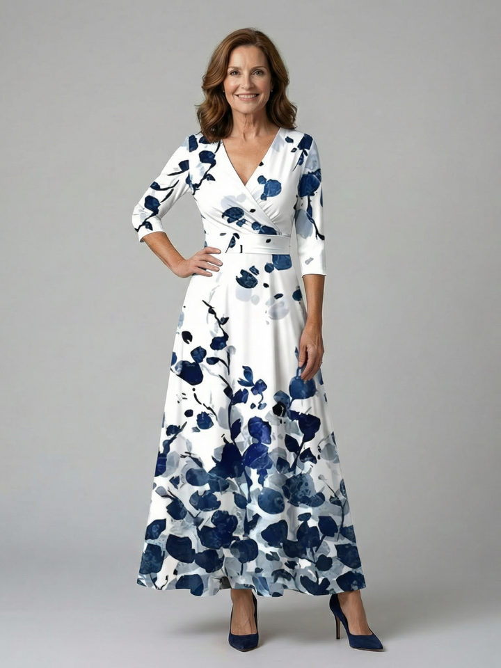 Margot Biarritz - Robe Midi Croisée à Col Celine