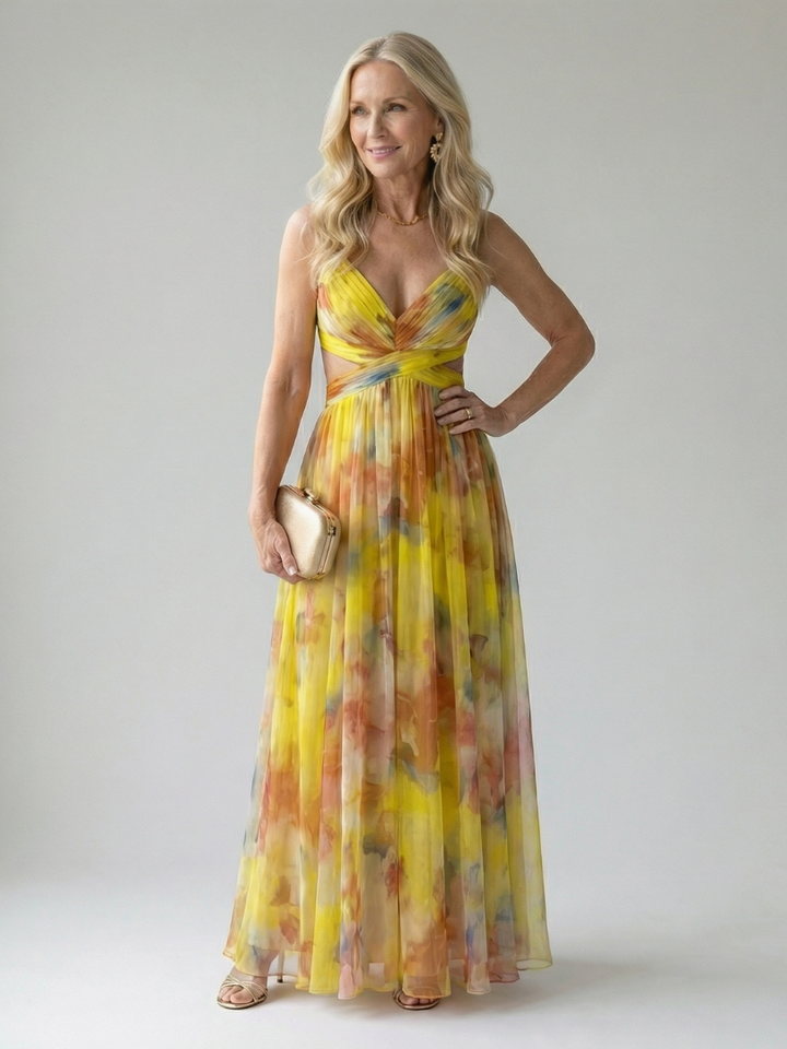 Margot Biarritz - Robe Maxi à Enveloppe Douce Isel