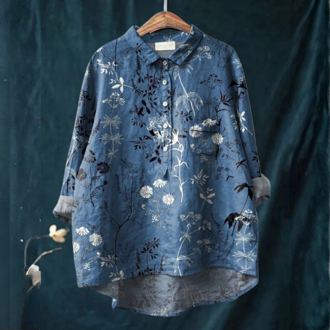 Margot Biarritz - Chemise Élégante à Motif Romane