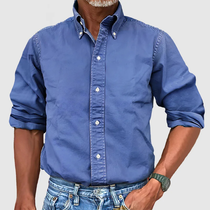 Margot Biarritz - Chemise à manches longues anti-plis pour homme