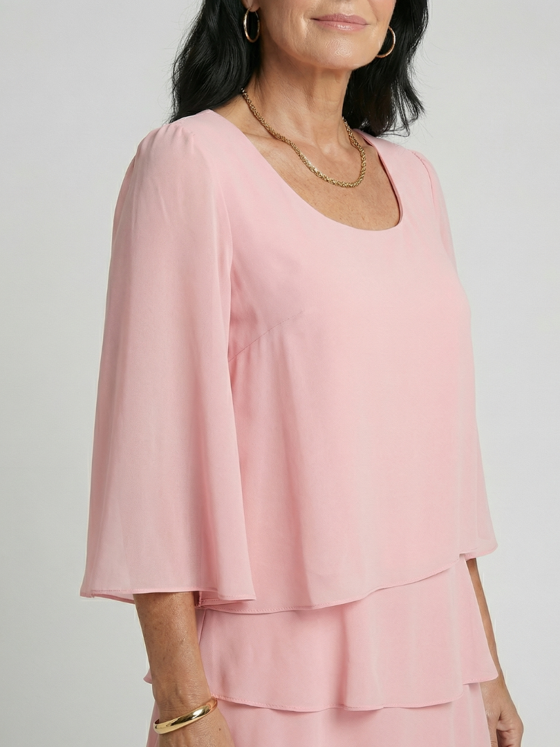 Margot Biarritz - Robe à manches évasées et longueur genou Della