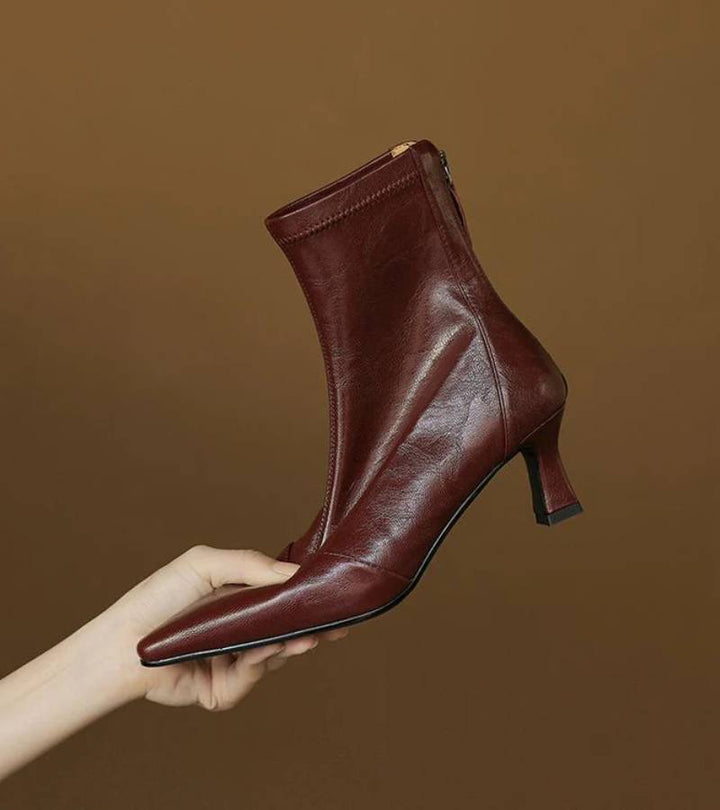 Margot Biarritz - Bottines en cuir à talon élégant