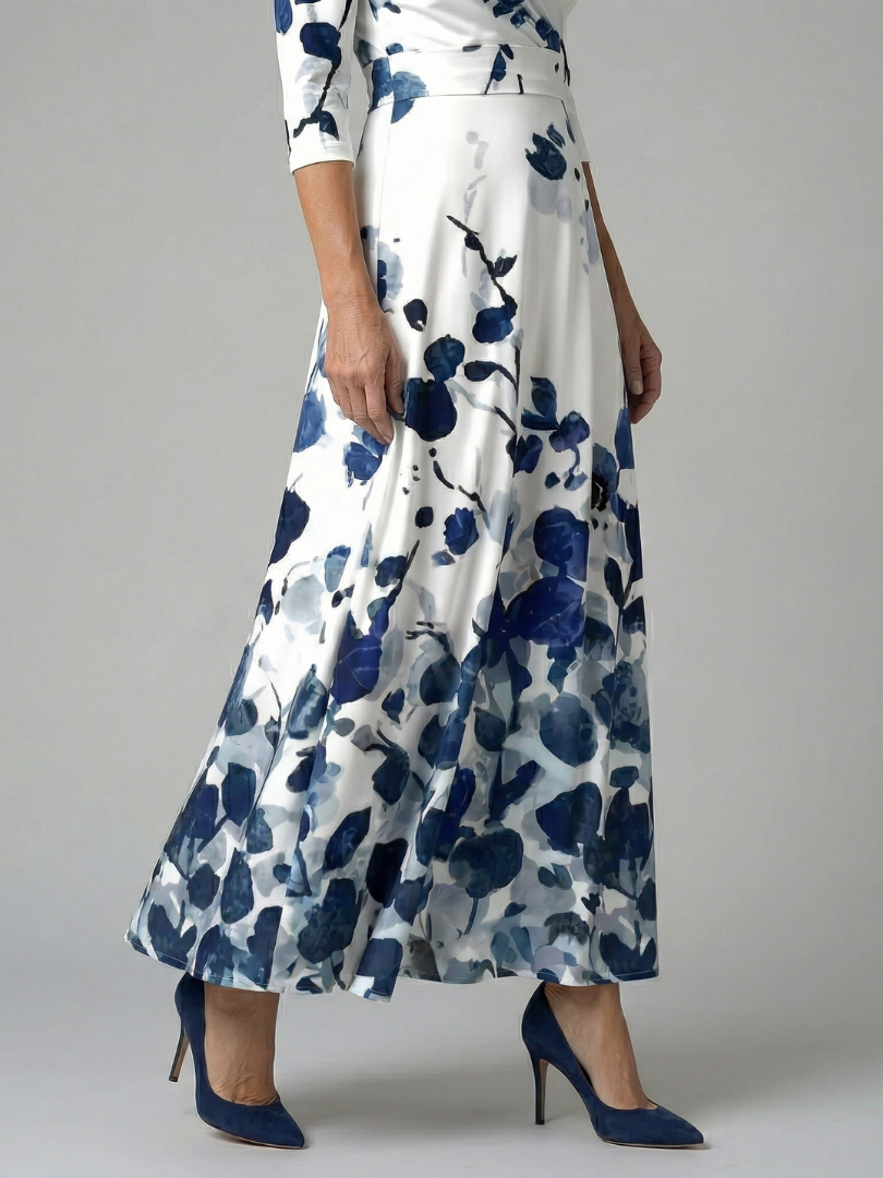 Margot Biarritz - Robe Midi Croisée à Col Celine