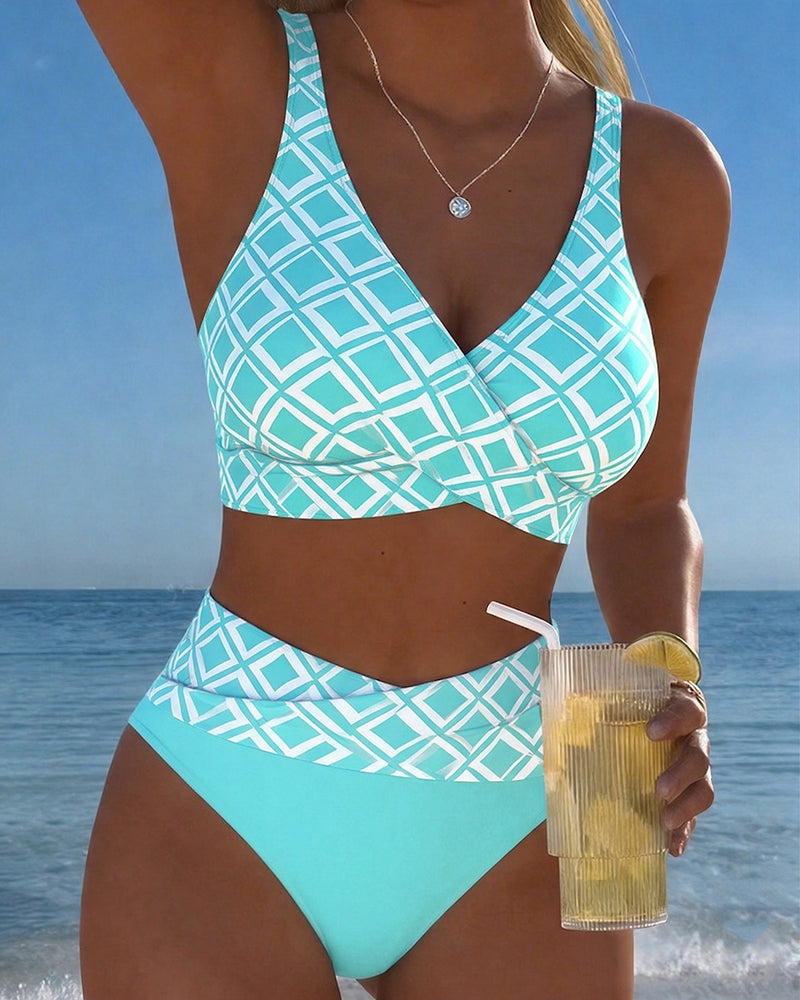 Margot Biarritz - Bikini Imprimé Taille Haute