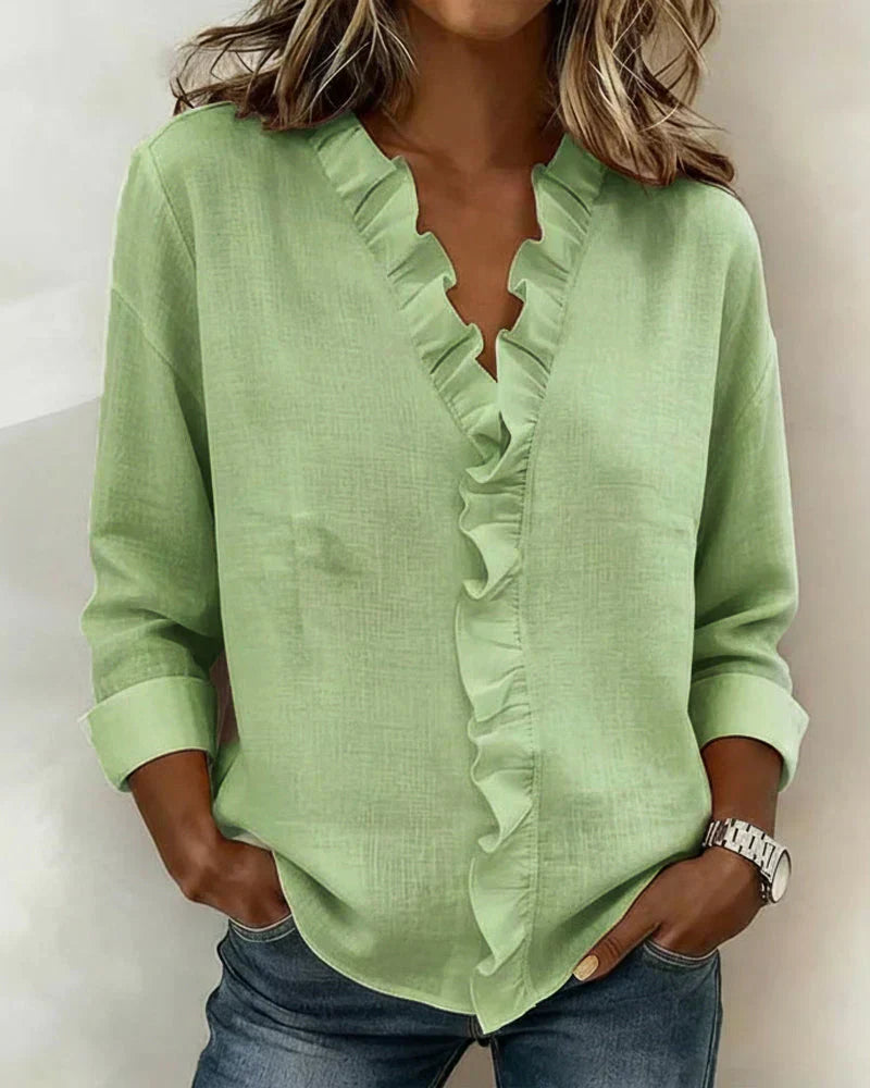 Margot Biarritz - Blouse à volants Susan