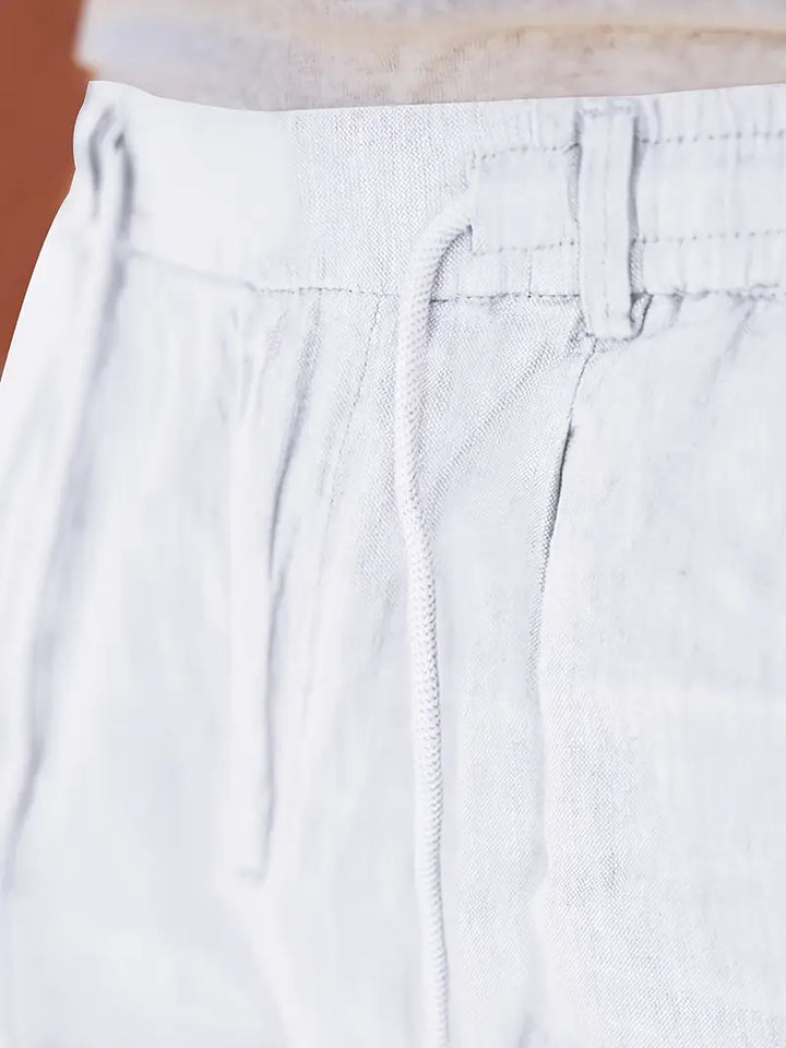 Margot Biarritz - Pantalons larges en lin avec cordon