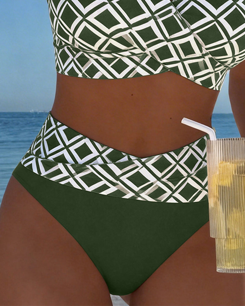 Margot Biarritz - Bikini Imprimé Taille Haute