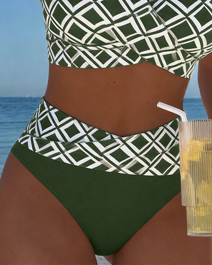 Margot Biarritz - Bikini Imprimé Taille Haute
