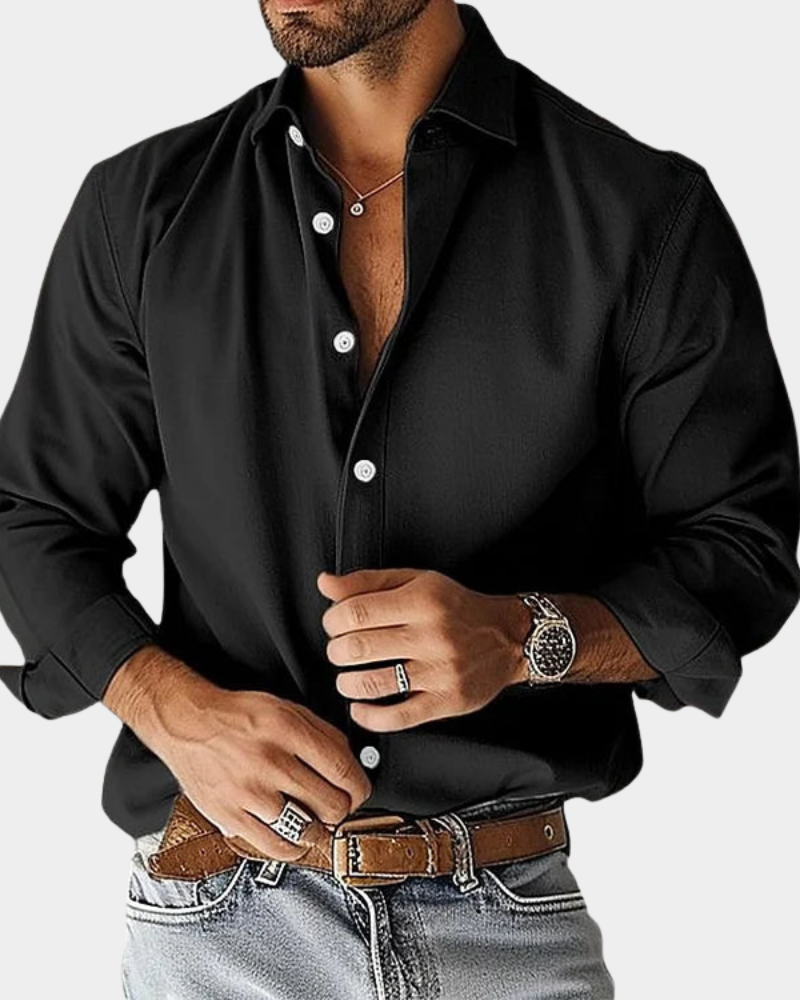 Margot Biarritz - Chemise slim à boutons extensible pour homme