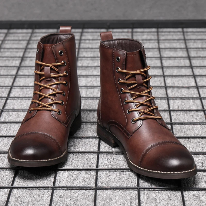 Margot Biarritz - Bottes de ville brunes pour homme