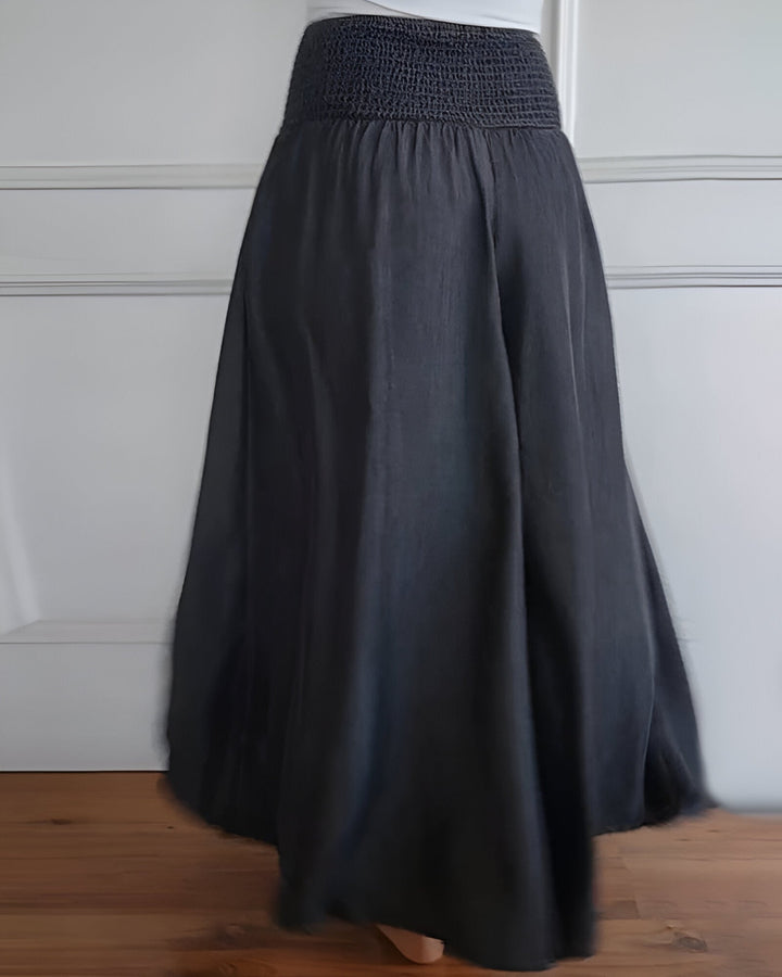 Margot Biarritz - Pantalon large femme taille smockée