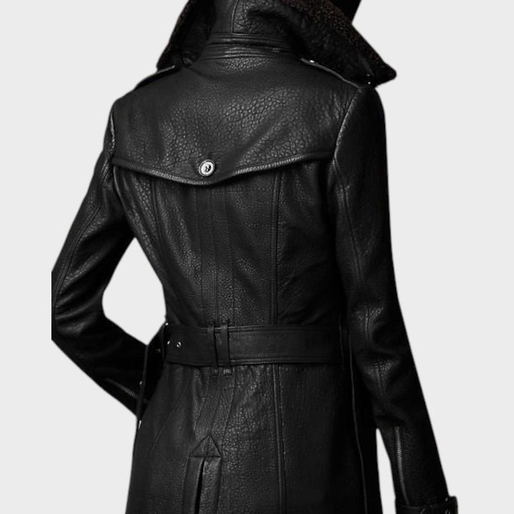 Margot Biarritz - Manteau en cuir classique