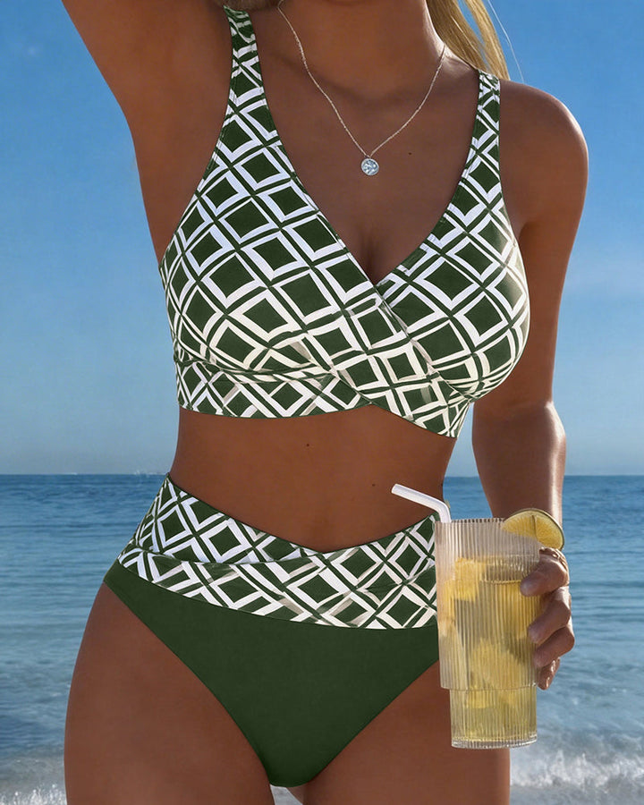Margot Biarritz - Bikini Imprimé Taille Haute