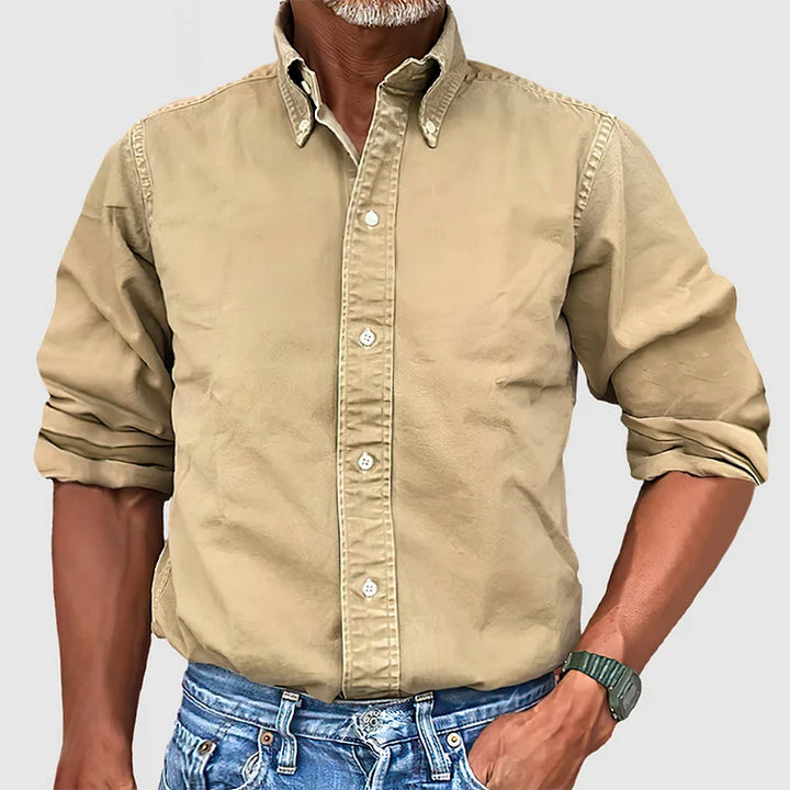Margot Biarritz - Chemise à manches longues anti-plis pour homme