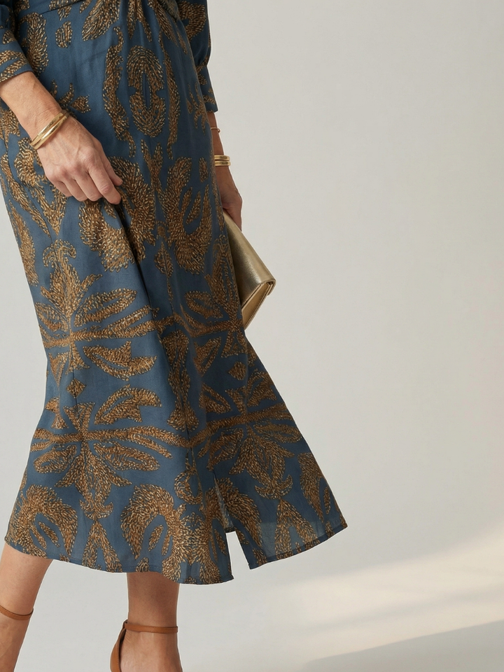 Margot Biarritz - Robe Midi Enveloppante Naturelle Lune