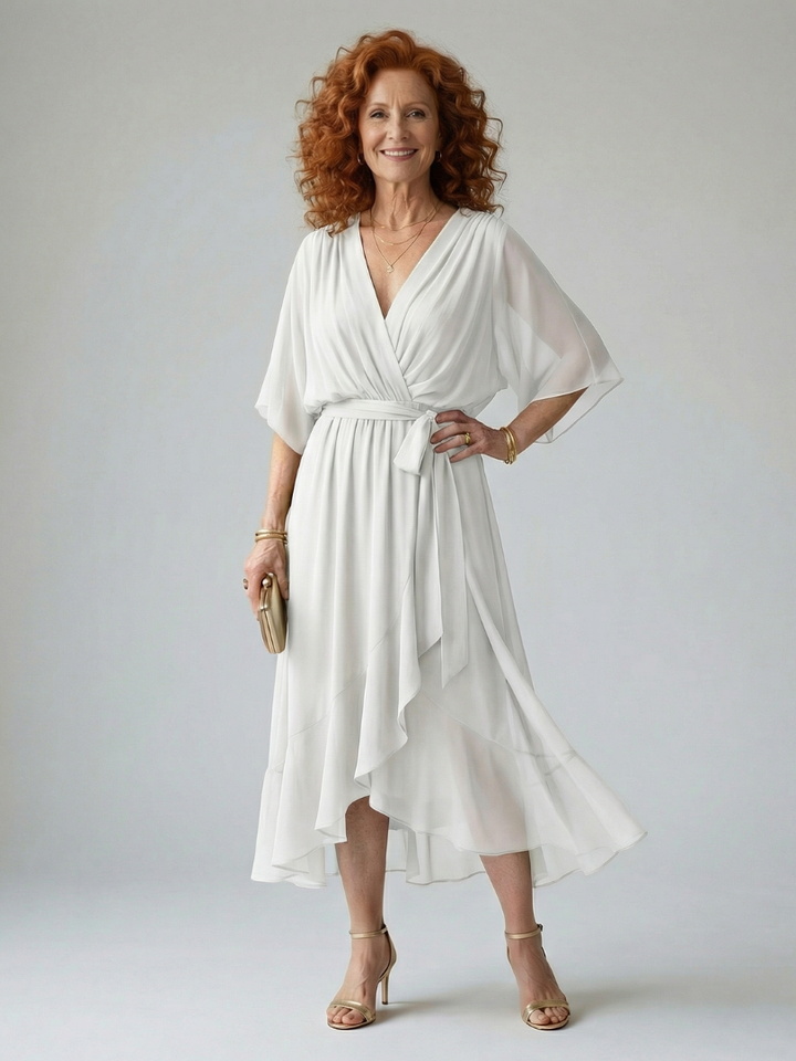 Margot Biarritz - Robe Midi Drapée Elric
