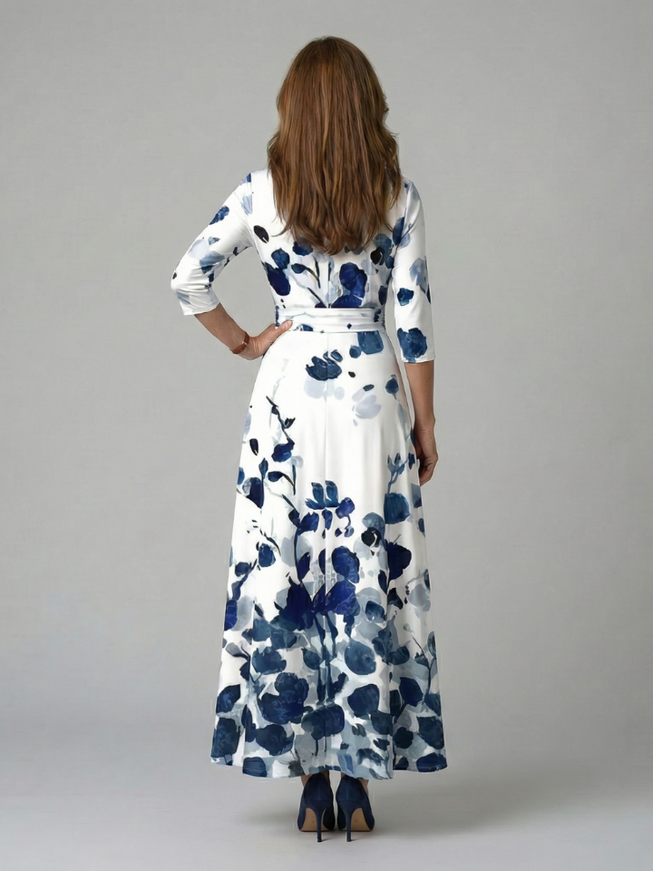 Margot Biarritz - Robe Midi Croisée à Col Celine