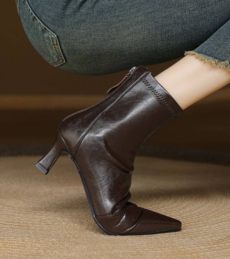 Margot Biarritz - Bottines en cuir à talon élégant
