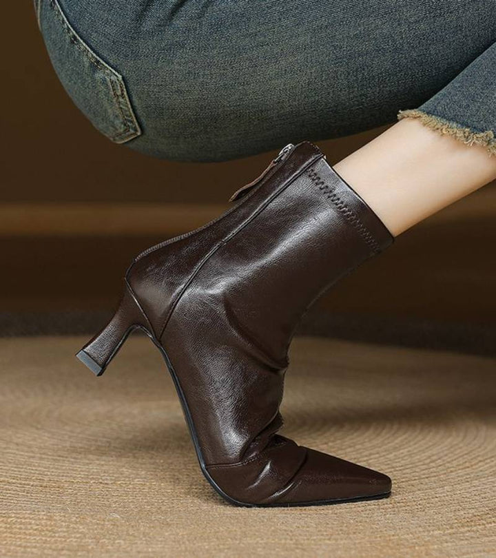 Margot Biarritz - Bottines en cuir à talon élégant