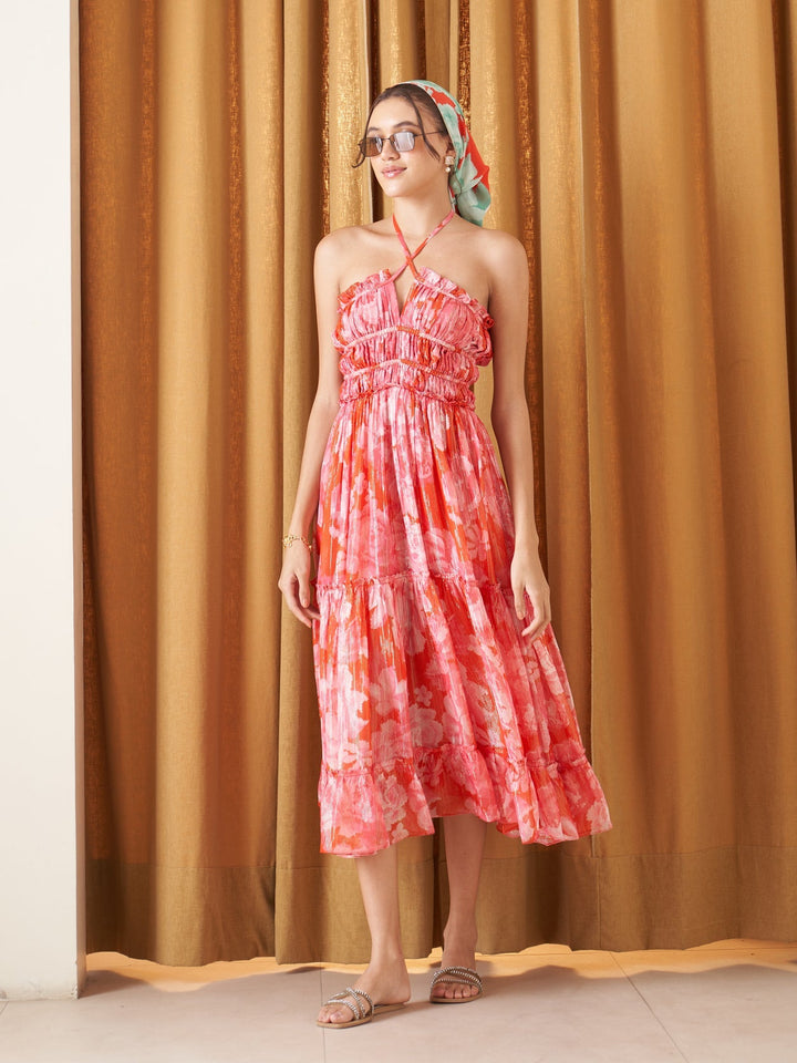 Margot Biarritz - Robe Midi Hera Rouge