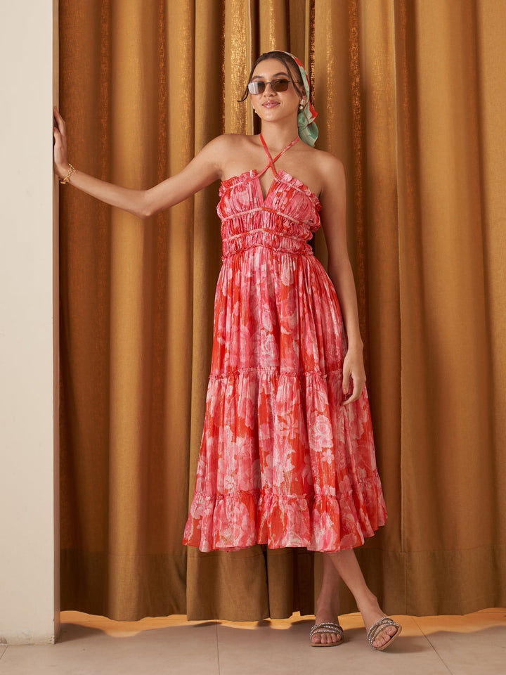 Margot Biarritz - Robe Midi Hera Rouge