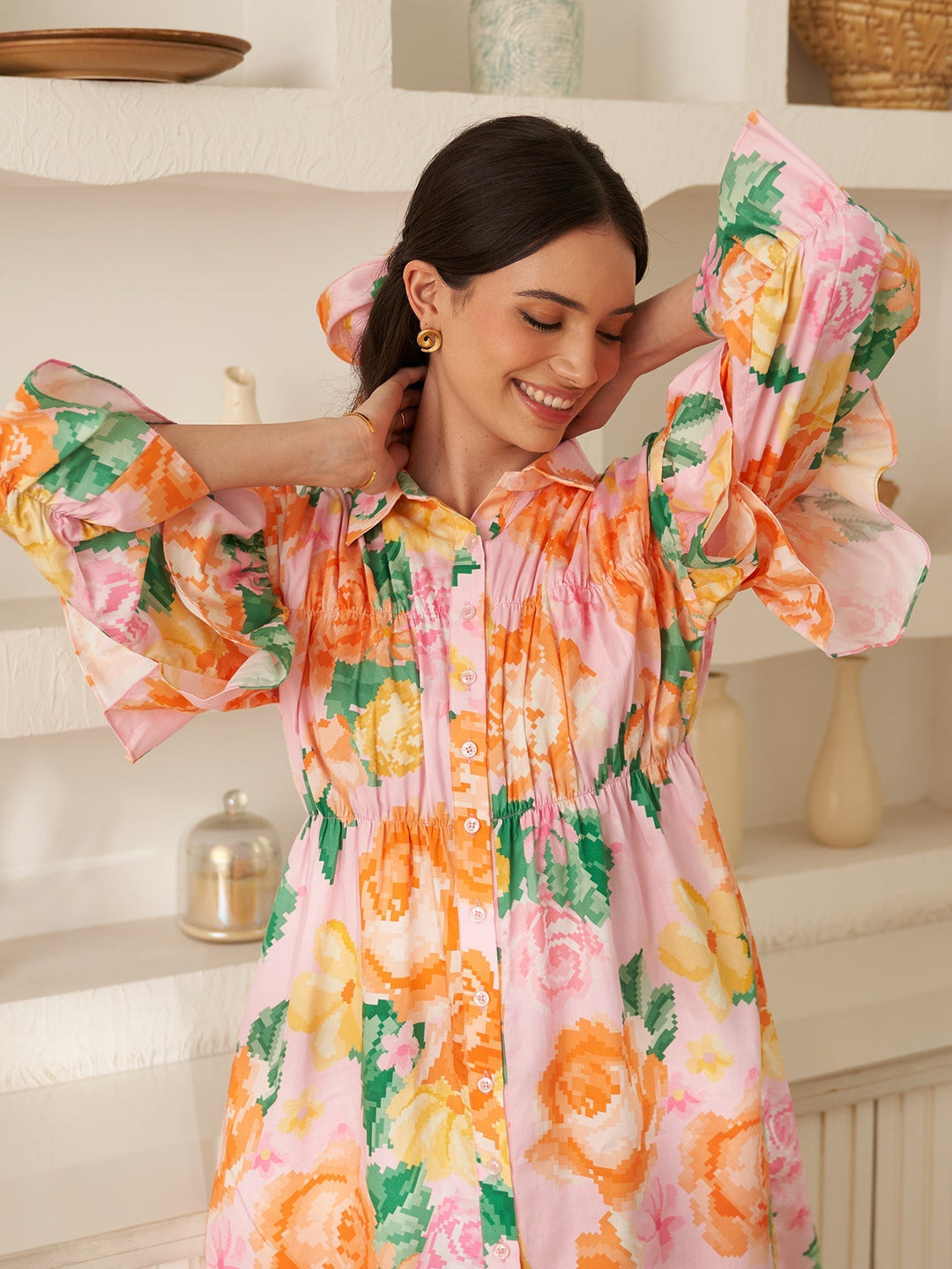 Margot Biarritz - Robe Pétales Rose