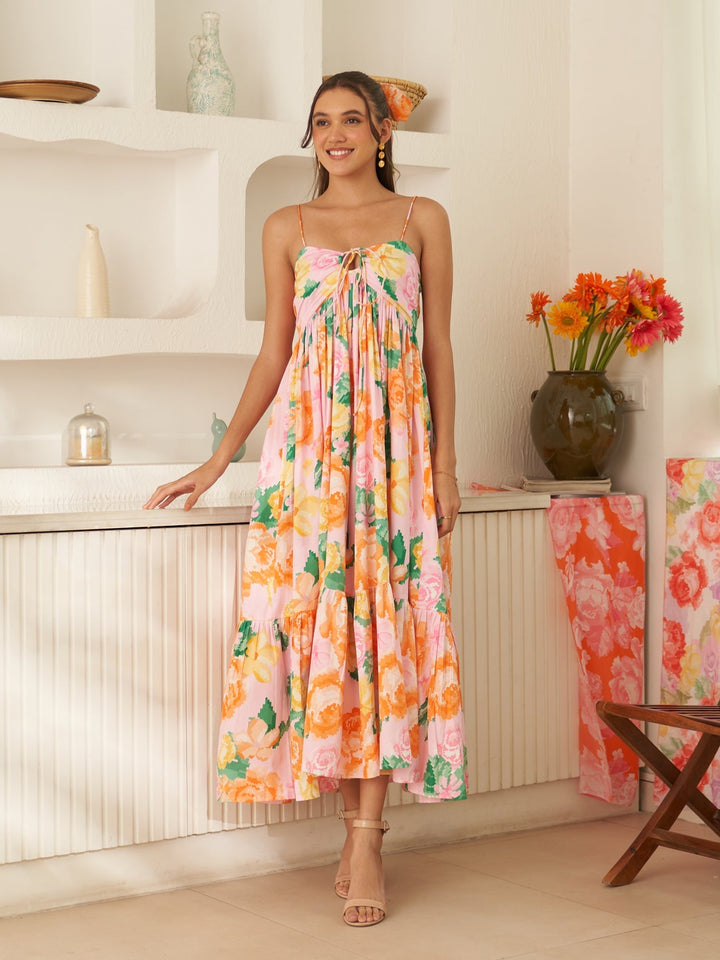 Margot Biarritz - Robe Midi Rosana Rose