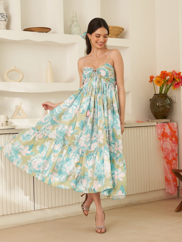 Margot Biarritz - Robe Midi Rosana Verte