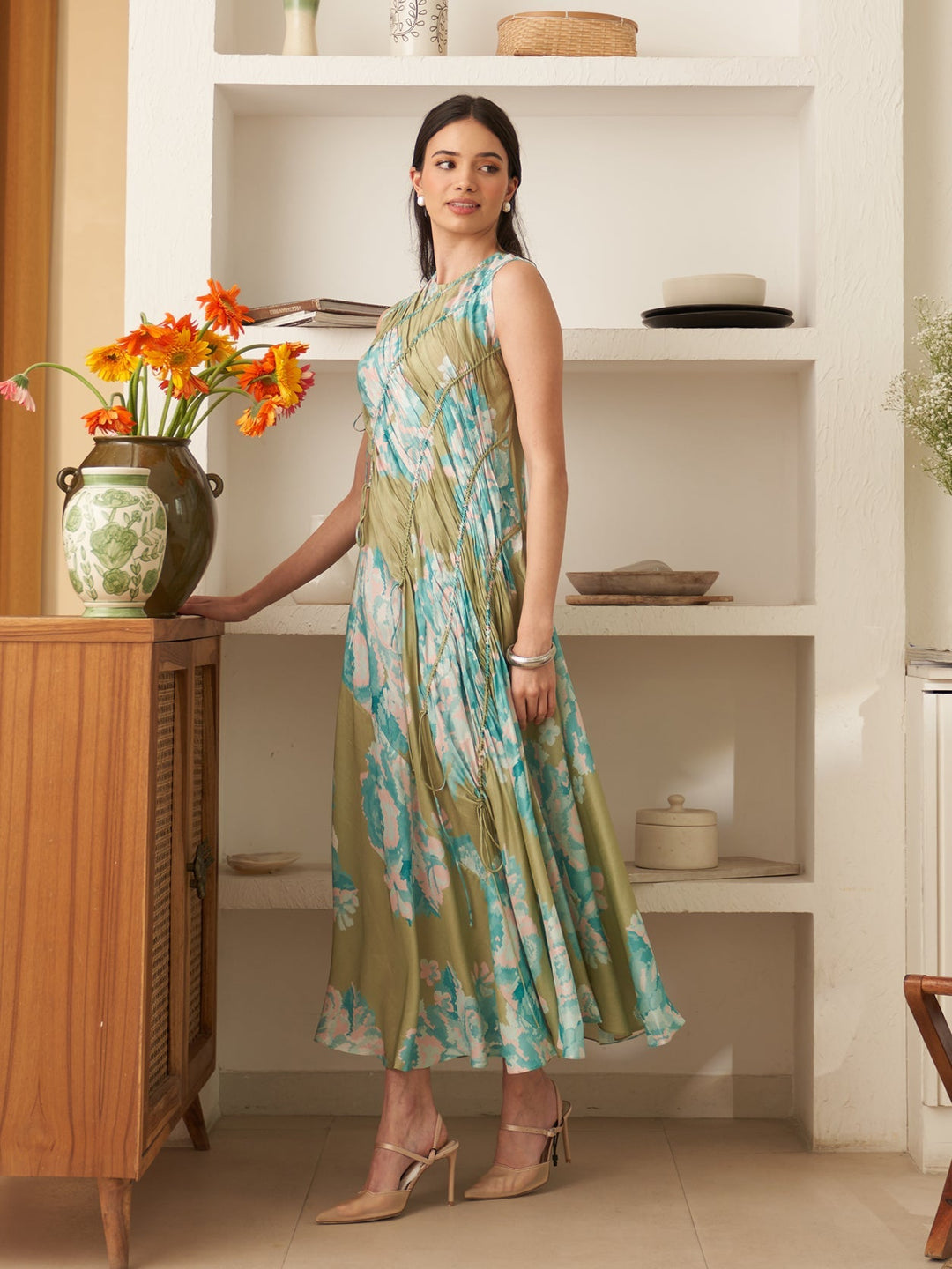 Margot Biarritz - Robe Midi Mystique Menthe