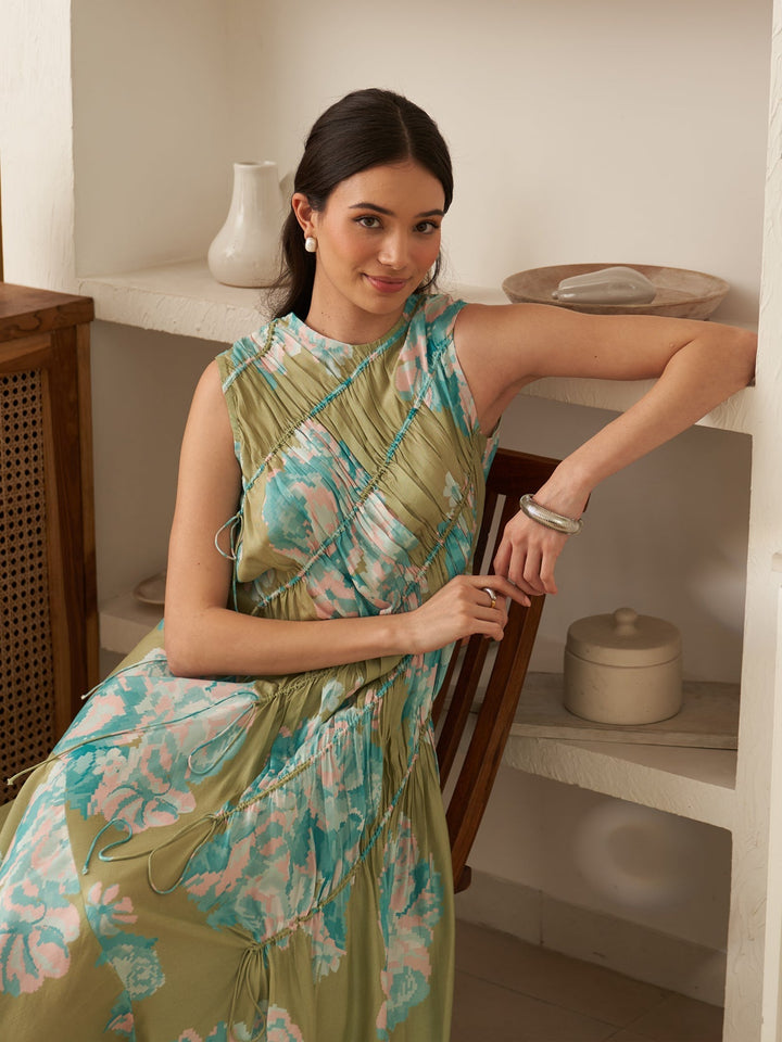Margot Biarritz - Robe Midi Mystique Menthe