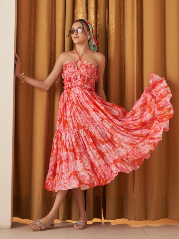 Margot Biarritz - Robe Midi Hera Rouge