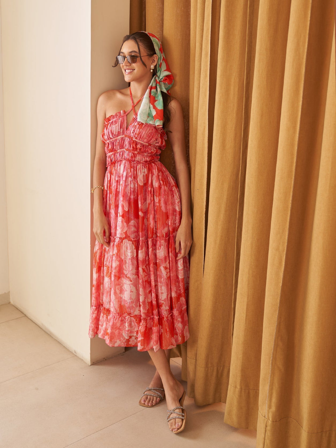 Margot Biarritz - Robe Midi Hera Rouge